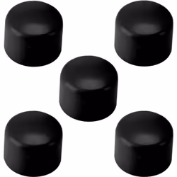 Embout de tube rond - Non spécifié - 35mm - PVC - Noir RAL 9005 - Lot de 5