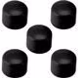 Embout de tube rond - EMBOUT - 30mm - PVC - Noir RAL 9005 - Lot de 5