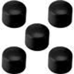 Embout de tube rond - Non spécifié - 25mm - PVC - Noir RAL 9005 - Lot de 5
