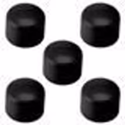 Embout de tube rond - EMBOUT - 18mm - PVC - Noir RAL 9005 - Lot de 5
