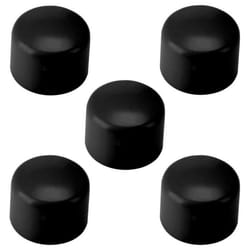 Embout de tube rond - Non spécifié - 6mm - PVC - Noir RAL 9005 - Lot de 5