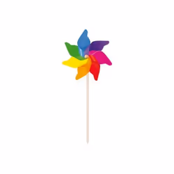 Moulin a vent Geant multicolore H 120 cm Ø 62 cm