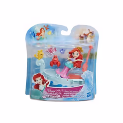 Mini Princesse : Ariel La Petite Sirene Avec Le Crabe Sebastien Et Son Bateau - Poupee Disney Princesse