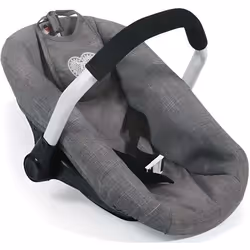 Maxi Cosy Jean Gris 45 x 31 x 41 cm (Lxlxh) Pour Poupee / Poupon jusqu A 50 Cm - Siege Auto - Accessoire Poupee
