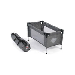 Lit parapluie / Lit de voyage pour poupon et poupee - 54x31x32 cm - Coloris Gris Jean