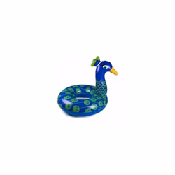 Bouee Gonflable Geante Paon Bleu 127x114x116cm - Grande bouee animaux XXL - Accessoire piscine adulte - Mer