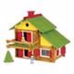 Chalet Suisse en bois avec 2 personnages - Maison forestiere 175 pieces JeuJura - Jeu de Construction