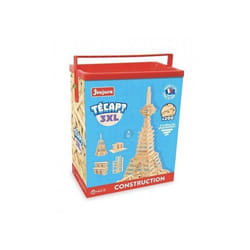 Baril 200 planchettes bois naturel Tecap 3XL 3 tailles - Jeujura - Jeu construction Enfant - Jouet francais
