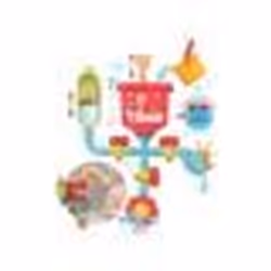 Jouet de bain ventouse : Tuyaux Folies Sophie La Girafe - Circuit deau cascade activites - Premier age bebe 10 mois+