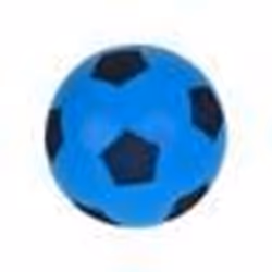Ballon Foot En Mousse Bleu 20 Cm - Pour Interieur ou Exterieur - Taille 5 - Football - Jeu Balle Soft - Sport Enfant