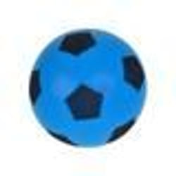 Ballon Foot En Mousse Bleu 20 Cm - Pour Interieur ou Exterieur - Taille 5 - Football - Jeu Balle Soft - Sport Enfant