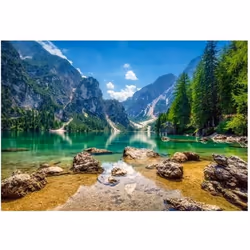 Puzzle Adulte - Vue Sur le Lac Et La Montagne Au Printemps - 1000 Pieces - Collection Paysage