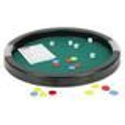 Grande Piste de Des 45 cm + bloc de Yam + 5 des + 21 jetons plastique - Piste Geante ronde Multi Jeux - Plateau