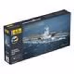 Heller - Coffret prestige Maquette bateau porte avions Charles de Gaulle avec accessoires (colle peintures