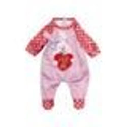 Habit Poupée 39 - 46 CM : Pyjama Lapin Rose Avec Coeur Baby Born - Vêtement Accessoire Poupée et Poupon - Zapf