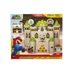 Coffret Deluxe Grand Chateau de Bowser 2 Niveaux Avec Sons + Figurine Bowser - Set Super Mario 19 pièces + 1 Carte Offerte