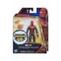 Figurine spider-man : Spiderman 15 cm Rouge Et Noir + Mystery Webgear - Personnage Articulé Marvel - Jouet - Set garçon + 1 carte