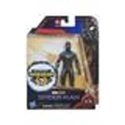 Figurine spider-man : Spiderman 15 cm Noir + Mystery Webgear - Personnage Articulé Marvel - Jouet - Set garçon + 1 carte