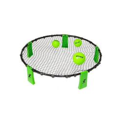 Jeu Smash Ball Ø 90 cm avec 3 balles pompe a main sac - Roundnet - Facile a installer - Sport volley plage -