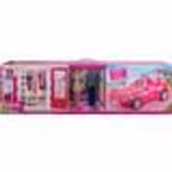 coffret Barbie 4 en 1 : Cabriolet + Dressing + Poupée + Ken - Accessoires - Set Poupée Mannequin + 1 Carte Tigre