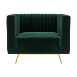 Fauteuil en velours vert foncé - Gatsby