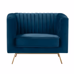 Fauteuil en velours bleu foncé - Gatsby