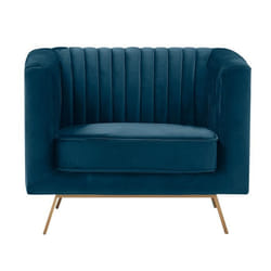 Fauteuil en velours bleu foncé - Gatsby