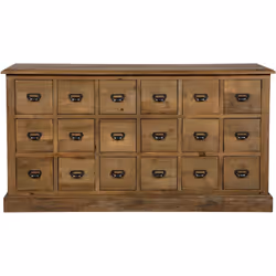 Buffet en bois recyclé 18 tiroirs - Miramas