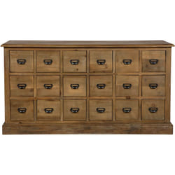Buffet en bois recyclé 18 tiroirs - Miramas