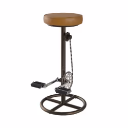 Tabouret de bar 73 cm en cuir marron - Gaya