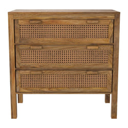Commode en cannages et bois 3 tiroirs - Tiki