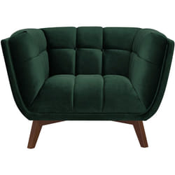 Fauteuil en velours vert foncé - mona