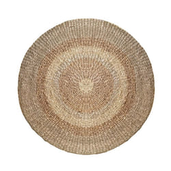 Tapis rond naturel en posidonie 120 cm - Angola