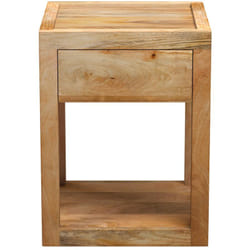 Table de chevet 1 tiroir en bois de manguier - Jakarta