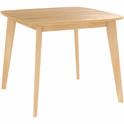 Table carrée 4 personnes en bois clair naturel 90 cm - Julio - Vous aimez le mobilier subtil pour parfaire la déco de votre i ...