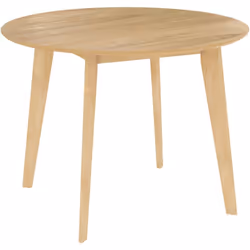 Table ronde 4 personnes en bois clair D100 cm - Réno - Vous cherchez un meuble élégant pour booster la déco de votre espace r ...