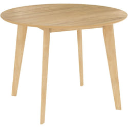 Table ronde 4 personnes en bois clair D100 cm - réno
