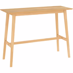 Table de bar rectangulaire 4 personnes en bois clair naturel 120 cm - Buvette