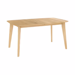 Table rectangulaire 4/6 personnes extensible en bois clair 150/180 cm - Oman