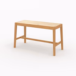 Banc 2 places en bois de chêne massif et cannage - Kappa