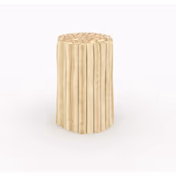 Table d'appoint de jardin ronde  en rondins de teck D30 cm - Imani