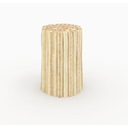 Table d'appoint de jardin ronde  en rondins de teck D30 cm - Imani