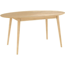 Table ovale 6 personnes en bois clair 150 cm - eddy