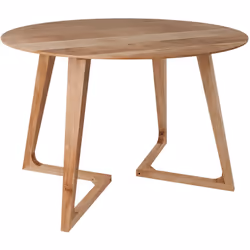 Table à manger ronde en bois d'acacia 115 cm - Iguana - Le design scandinave se renouvelle avec la table ronde Iguana 115 cm. ...
