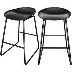 Lot de 2 chaises pour îlot central H65,5 cm noires - Yoshi
