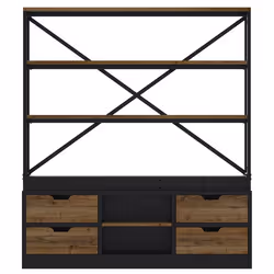 Bibliothèque 160 cm en bois et métal - Goa
