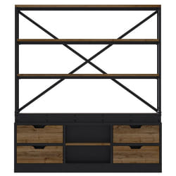 Bibliothèque 160 cm en bois et métal - Goa