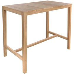 Table de bar d'extérieur 120 cm en bois de teck massif - Tunga
