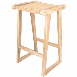 Tabouret pour îlot central 66 cm en teck et rotin naturel - Haida