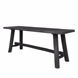 Banc noir en bois de manguier 110 cm - Toxis